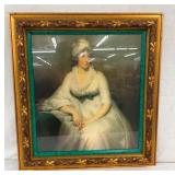 UNUSUAL GOLD FRAME W/ FRUIT PATTERN