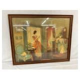 VINTAGE PARLOR PICTURE 32X26