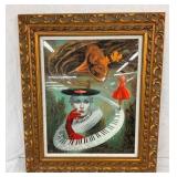 UNUSUAL SIGNED AND NUMBER PIANO PICTURE