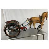 5FT. LENGTH VICTORIAN HORSE W/ CART 