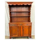 2PC. FORSYTH CO. NC PRIM. PEWTER CUPBOARD