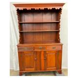 MEASURES 56X85 PEWTER HUTCH