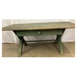 PRIM. SAWBUCK BASE TABLE W/ DRAWER