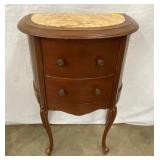 UNUSUAL MARBLE TOP SIDE TABLE