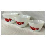 CLOSEUP VIEW STACKING FIREKING BOWLS