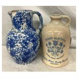 MCKENNA STONEWARE JUG, POTTERY PITCHER