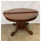 45" OAK TABLE W/ LEAF