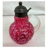 7" FENTON CRANBERRY PITCHER