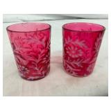 4" FENTON CRANBERRY GLASSES