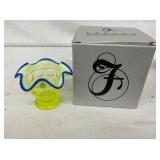 4" FENTON VASOLINE GLASS W/ ORIG. BOX