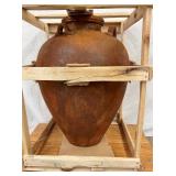 LG TERACOTTA FLOOR VASE CRATED