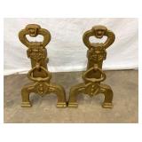 PAIR UNUSUAL ANDIRONS