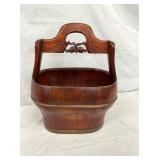WOODEN RICE BUCKET 15X19