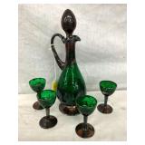 FOREST GREEN DECANNER SET