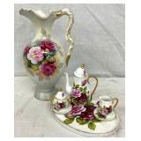 VINTAGE CHINA PITCHER, MINI TEASET