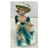 8" CHINA BLUE LADY FIGURE