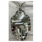 ORNATE ENTRANCE MIRROR W/ CANDLE