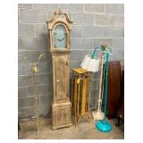 GRANDFATHER CLOCK, FLOOR LAMPS