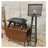 DROPLEAF TABLE, FLOOR LAMPS