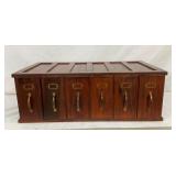 UNUSUAL OAK 6 DRAWER FILE CABINET