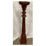 EARLY CHERRY CARVED PEDESTAL 