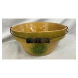 EARLY CREAM/GREEN MIXING BOWL