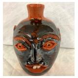 BILLY HUSSEY POTTERY FACE JUG