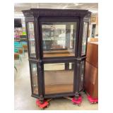 ORNATE CHINA W/ ALL BEVELED GLASS