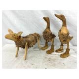 FORK ART HANDMADE DUCKS, SHEEP