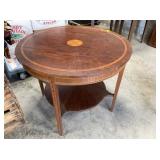 EARLY INLAID ROUND TOP TABLE