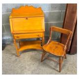 DROP FRONT CHILDS DESK W/ CHAIR