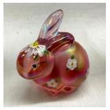 ARTIST SIGNED FENTON BUNNY 3"