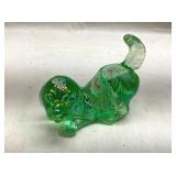 ARTIST SIGNED FENTON DOG 3"