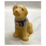 ARTIST SIGNED FENTON DOG 4"