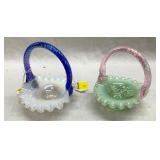 PAIR MINI FENTON BASKETS
