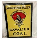 SST EMB. CAVALIER COAL DEALER SIGN