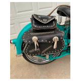 LEATHER SADDLE BAGS AND PURSE