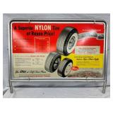 GATES NYLON DEALER SIGN W/ ALUM. FRAME