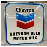 SST EMB. CHEVRON MOTOR OILS SIGN