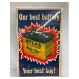 OLD STOCK BATTERY WINDOW SIGN