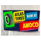 OLD STOCK ATLAS AMOCO DEALER BANNER