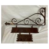 EARLY ORIG. SIGN BRACKET W/ SIGNS