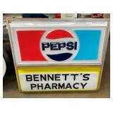 PEPSI BENNETTS PHARMACY SIGN