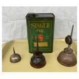EARLY HAND OILERS SINGER OIL CAN