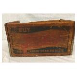 EARLY WOODEN PEPSI COLA BOX 18 1/2X10