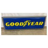 EMB. GOODYEAR CAN SIGN 73X25 W/ 7" CAN