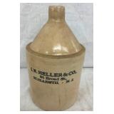 I.N. HELLER & CO. NJ STONE JUG