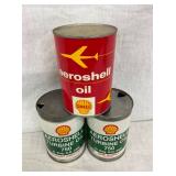 QT SHELL CANS AEROSHELL OIL CANS
