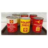 QT. SHELL OIL CANS