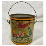EARLY TIN 2 1/2LBS SATIN CANDIES TIN